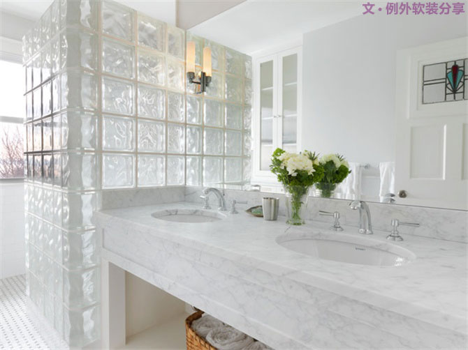 玻璃磚設(shè)計師這樣用，驚艷了N次！-別墅設(shè)計,軟裝設(shè)計,室內(nèi)設(shè)計,豪宅設(shè)計,深圳例外軟裝設(shè)計公司