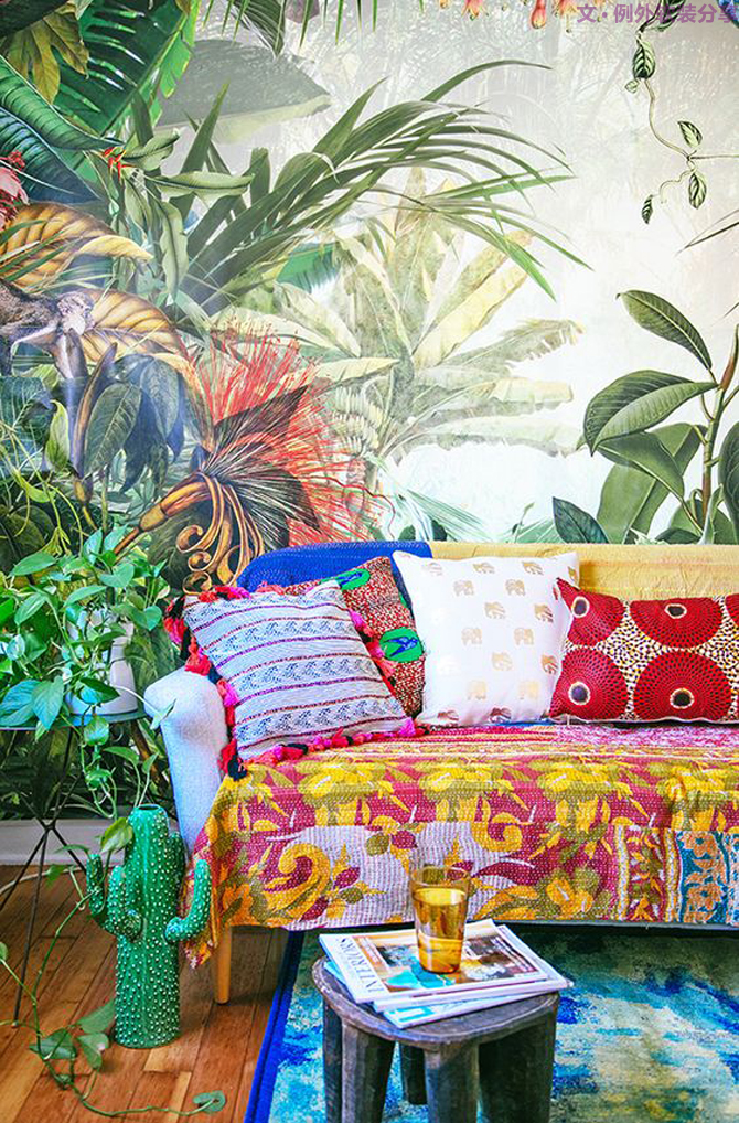 你家墻面還在留白？現(xiàn)在都流行這么玩，美爆了！-別墅設(shè)計,軟裝設(shè)計,室內(nèi)設(shè)計,豪宅設(shè)計,深圳例外軟裝設(shè)計公司