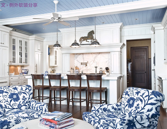 于無人處生出一朵藍(lán)蓮，兀自旖旎【室內(nèi)軟裝設(shè)計(jì)】-別墅設(shè)計(jì),軟裝設(shè)計(jì),室內(nèi)設(shè)計(jì),豪宅設(shè)計(jì),深圳例外軟裝設(shè)計(jì)公司