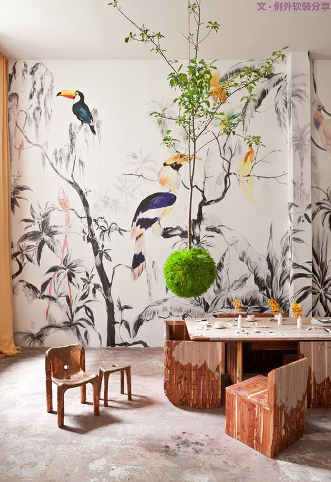 你家墻面還在留白？現(xiàn)在都流行這么玩，美爆了！-別墅設(shè)計,軟裝設(shè)計,室內(nèi)設(shè)計,豪宅設(shè)計,深圳例外軟裝設(shè)計公司