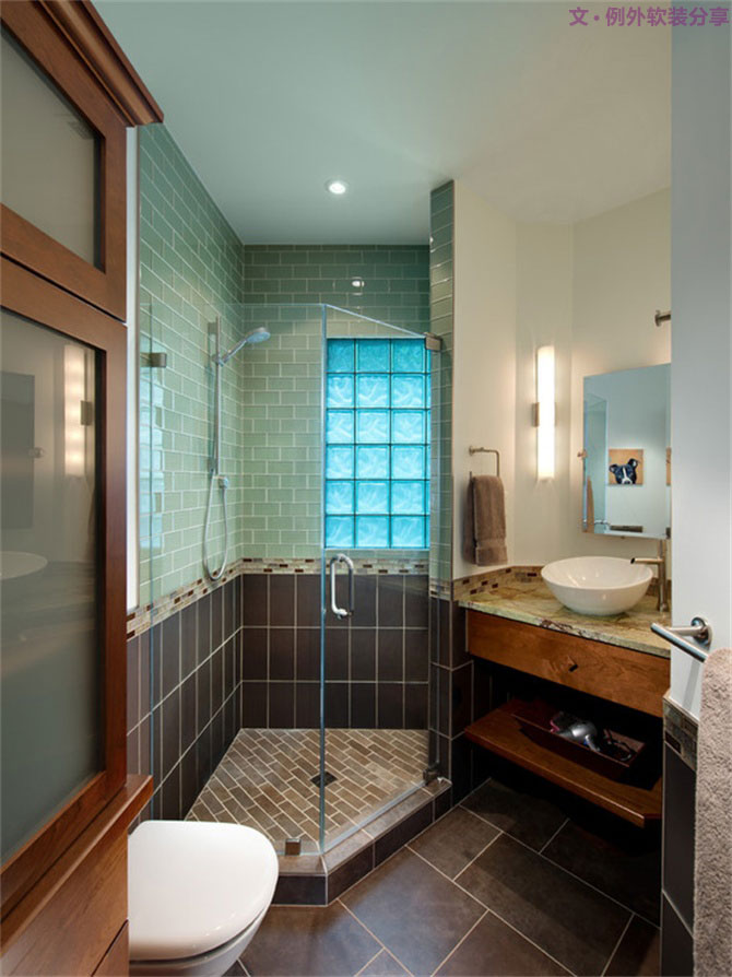 玻璃磚設(shè)計師這樣用，驚艷了N次！-別墅設(shè)計,軟裝設(shè)計,室內(nèi)設(shè)計,豪宅設(shè)計,深圳例外軟裝設(shè)計公司