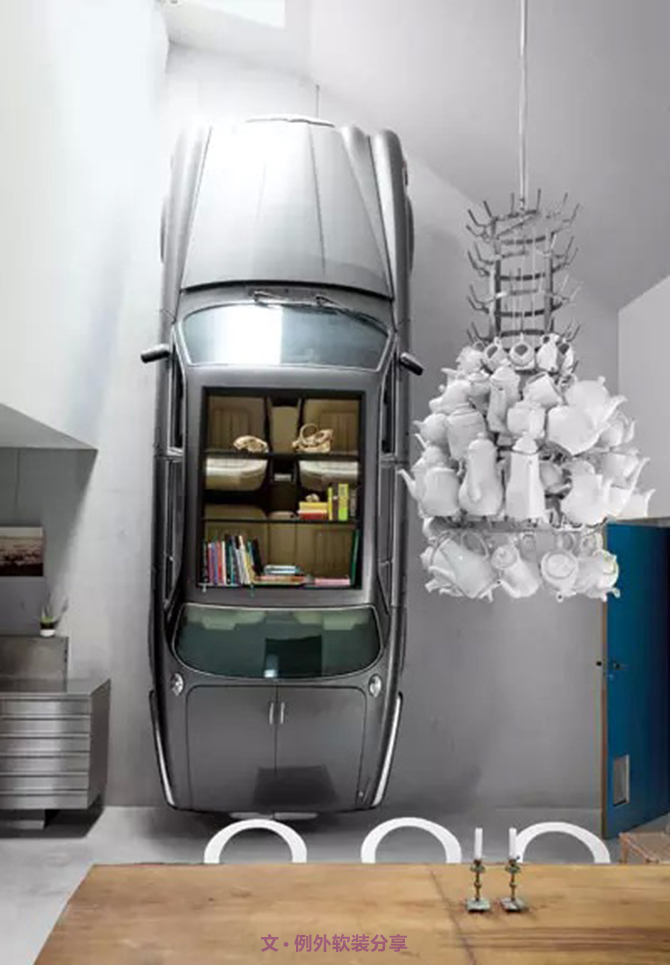室內(nèi)設(shè)計師一任性，豪車也成裝飾品-別墅設(shè)計_軟裝設(shè)計_室內(nèi)設(shè)計_豪宅設(shè)計-深圳例外軟裝設(shè)計公司