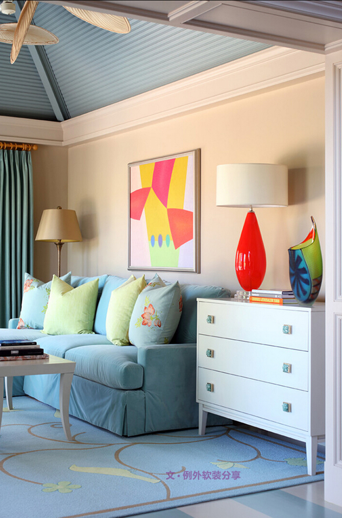 俄亥俄州軟裝設(shè)計清新海洋之家-別墅設(shè)計_軟裝設(shè)計_室內(nèi)設(shè)計_豪宅設(shè)計-深圳例外軟裝設(shè)計公司